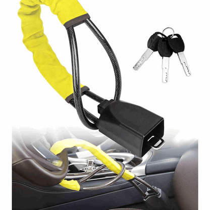 Car Seat Belt Steering Wheel Anti-Theft Locking Device